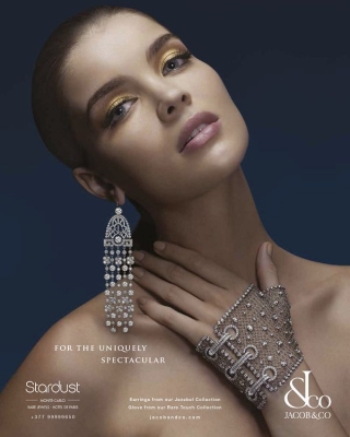 Natasha Barnard - the face of a new Jacob & Co. advertising campaign