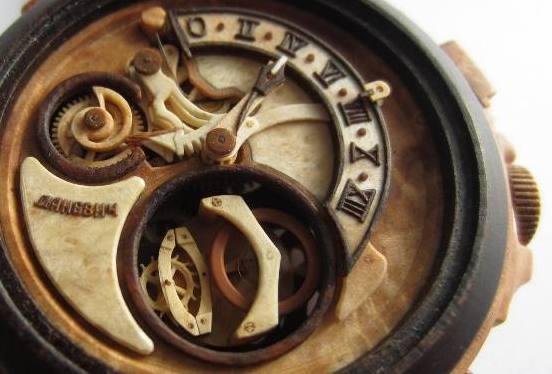 Wooden Watch with a Tourbillon by Valery Danevich