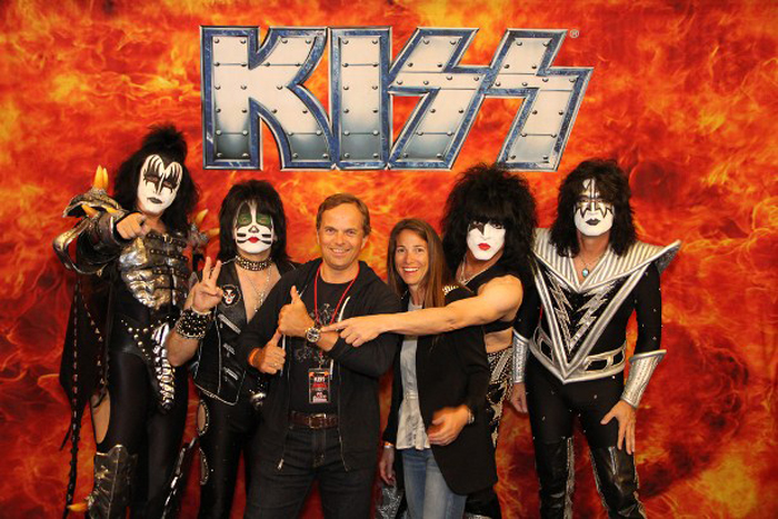 KISS Band with head of Zenith Jean-Frédéric Dufour
