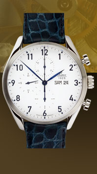 wristwatch Laco Valjoux 44 blue