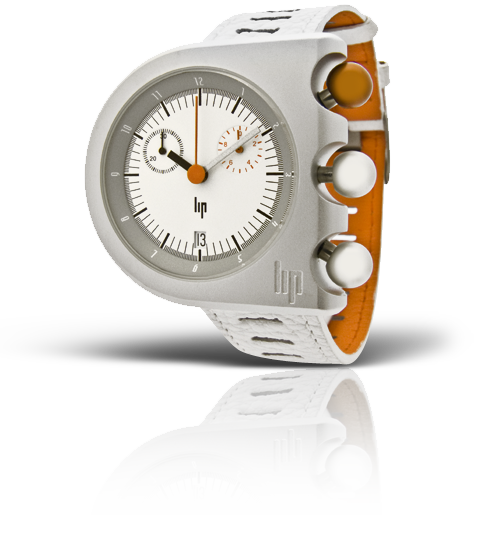 wristwatch Lip Silver orange Aluminium