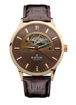 wristwatch Edox Les Vauberts Open Heart Automatic