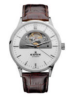 wristwatch Edox Les Vauberts Open Heart Automatic