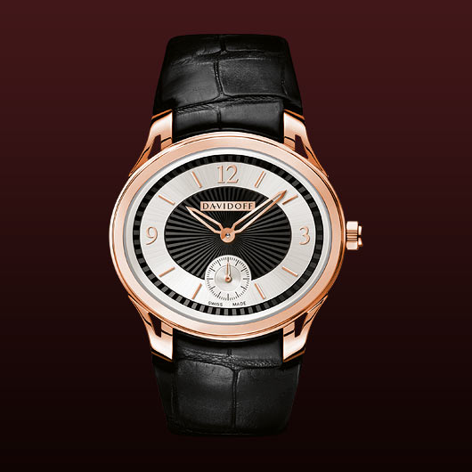 wristwatch Davidoff Lady quartz red gold bicolour dial