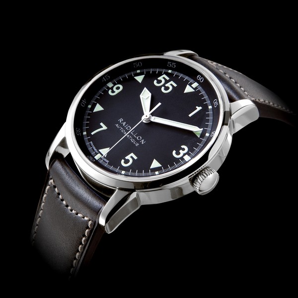 wristwatch Raidillon 42mm Automatic Movement Pilote Black