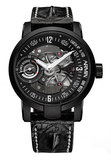 wristwatch Armin Strom One Week Earth Stainless steel PVD-coated black Limited Edition 100