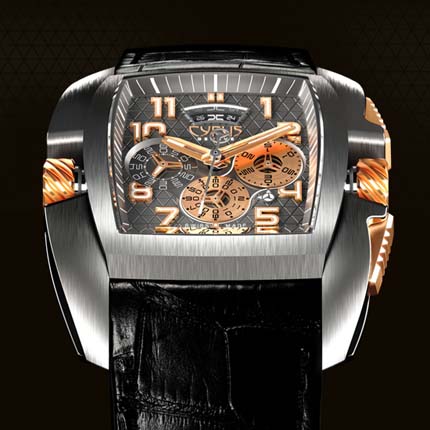 wristwatch Cyrus Kuros Titanium and Red Gold