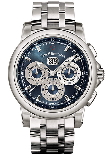 wristwatch Carl F. Bucherer Patravi Chrono Date Blue Wave