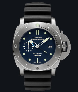 wristwatch Panerai 2011 Special Edition Luminor Submersible 1950 Regatta 3 Days GMT Automatic Titanium