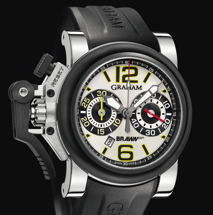 wristwatch Graham Chronofighter Oversize G-BGP-001 White
