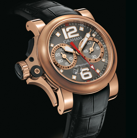 wristwatch Graham Chronofighter R.A.C Trigger Gold Charcoal Rush