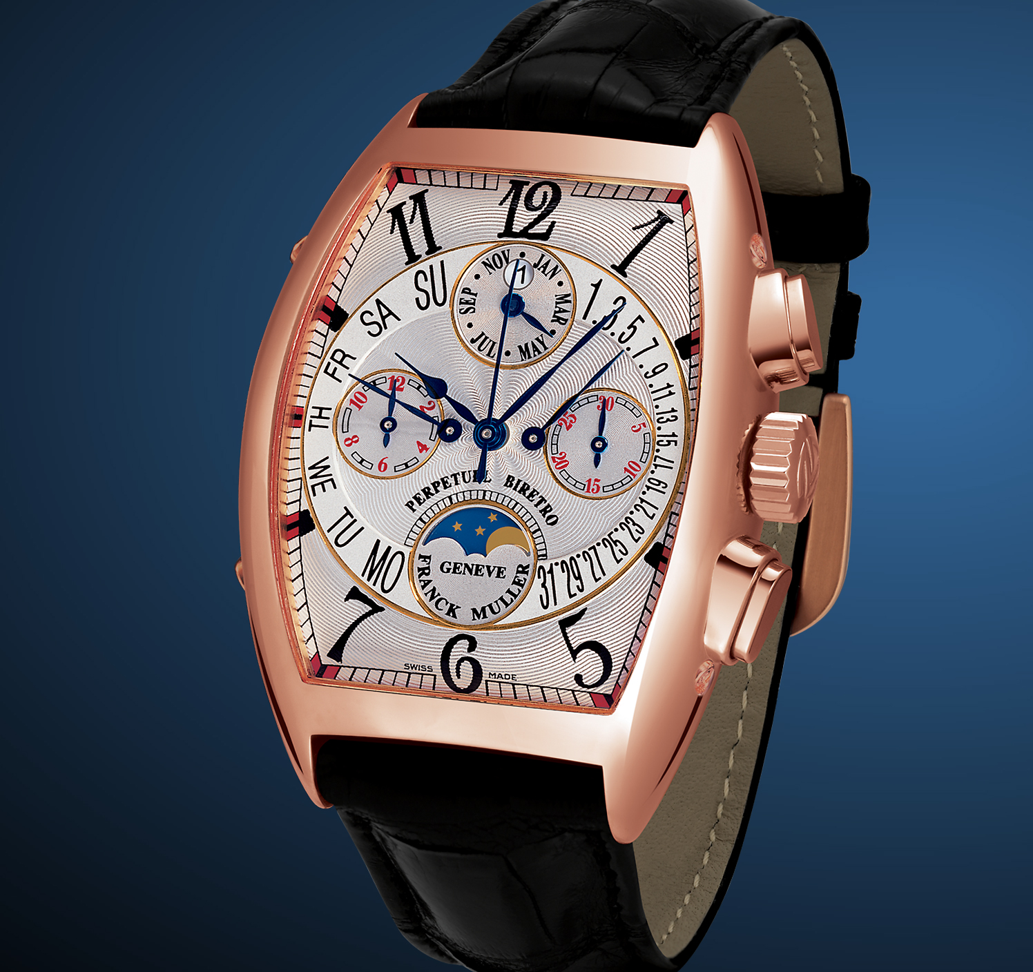 wristwatch Franck Muller Cintree Curvex Chronograph, Perpetual Calendar