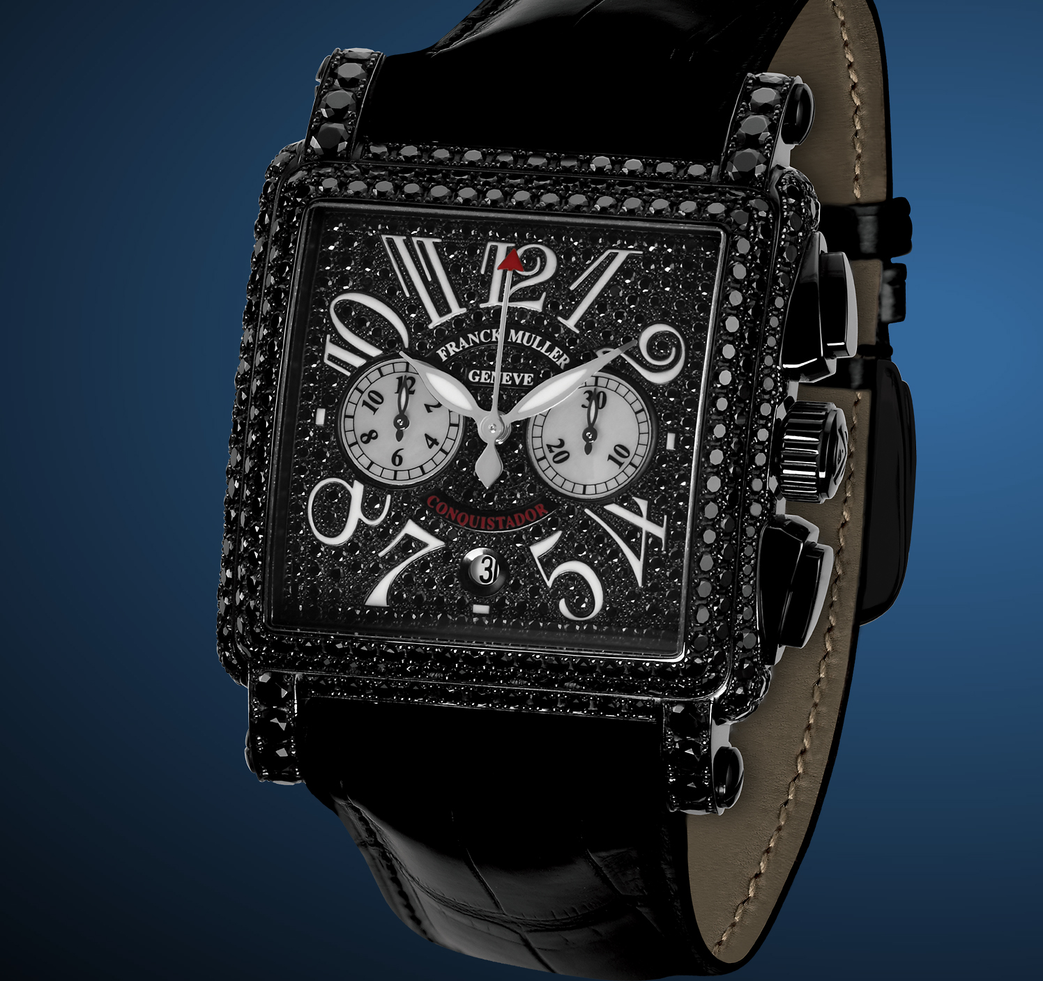 wristwatch Franck Muller Conquistador Cortez Chronograph Black Diamonds