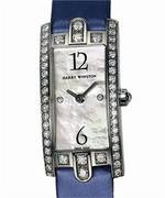 wristwatch Harry Winston Avenue C Mini (WG / Small Numerals / Blue Strap)