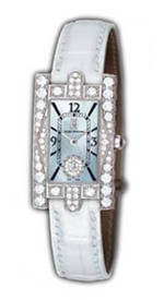 wristwatch Harry Winston Avenue Lady (WG_Diamonds / MOP / White Strap)