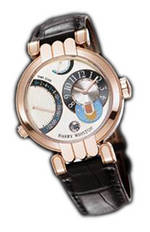 wristwatch Harry Winston Excenter Timezone (RG / White / Leather)