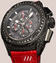 wristwatch Cvstos Challenge-R50 Chrono Black Steel Black Diamond
