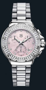 wristwatch TAG Heuer Formula 1 Diamond Chronograph (SS-Diamonds / Pink / SS)