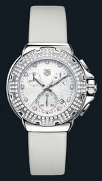 wristwatch TAG Heuer Formula 1 Diamond Chronograph (SS-Diamonds / MOP / Strap)