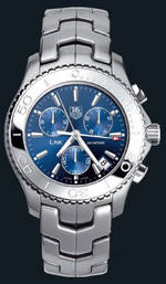 wristwatch TAG Heuer Link Quartz Chronograph (SS / Blue / SS)