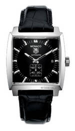wristwatch TAG Heuer Monaco Automatic (SS / Black / Leather)