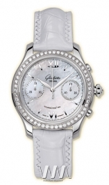wristwatch Glashutte Original Glashutte Original Lady Serenade Chronograph (SS_Diamonds MOP Leather)