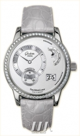 wristwatch Glashutte Original Glashutte Original Panomaticlunar (WG_Diamonds / Silver / Leather)