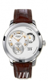 wristwatch Glashutte Original Glashutte Original Panomatycreserve XL (WG / Silver / Leather)