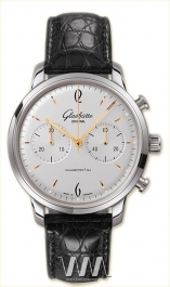 wristwatch Glashutte Original Glashutte Original Senator Sixties Chronograph (SS / White / Leather)