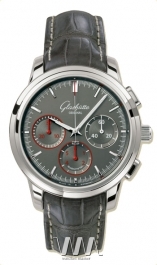 wristwatch Glashutte Original Glashutte Original Senator Chronograph (SS / Grey / Leather)