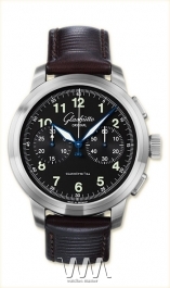 wristwatch Glashutte Original Glashutte Original Senator Navigator Chronograph (SS / Black / Leather)