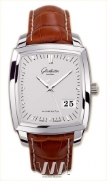 wristwatch Glashutte Original Glashutte Original Senator Karree Panorama Date (SS / Silver / Leather)
