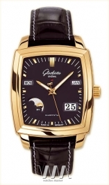 wristwatch Glashutte Original Glashutte Original Senator Karree Perpetual Calendar (RG / Black / Leather)