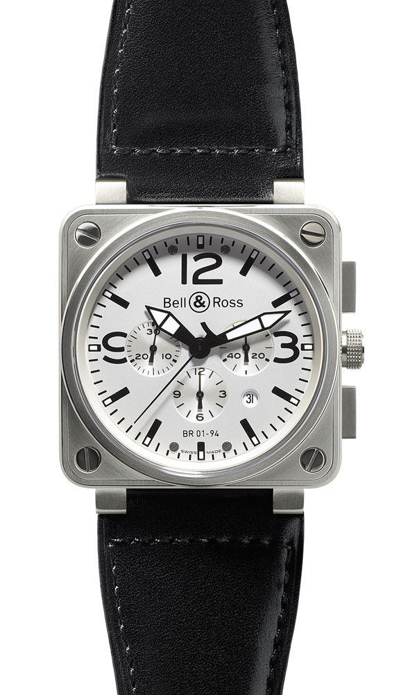 wristwatch Bell & Ross GMT White Dial