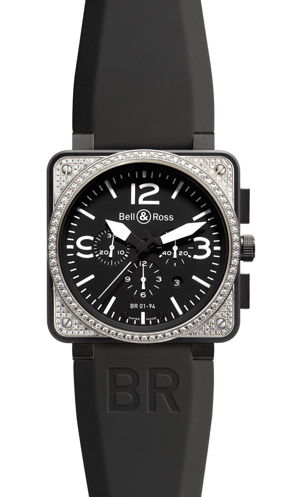 wristwatch Bell & Ross Top Diamond & Carbon