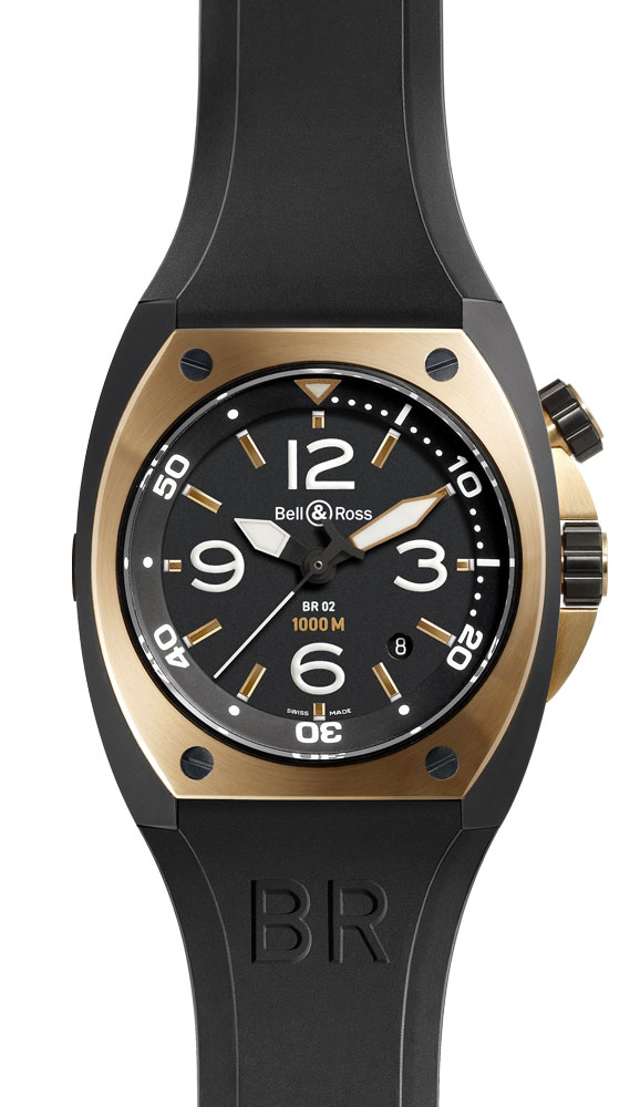 wristwatch Bell & Ross Pink Gold Carbon Finish