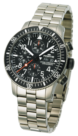 wristwatch Fortis B-42 OFFICIAL COSMONAUTS DAY/DATE TITANIUM