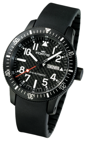 wristwatch Fortis B-42 BLACK AUTOMATIC DAY/DATE