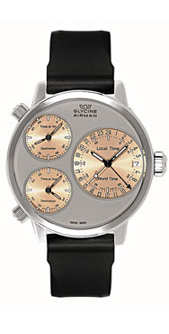wristwatch Glycine Airman 7 silver circle
