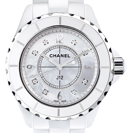 wristwatch Chanel Céramique blanche, cadran nacre blanche