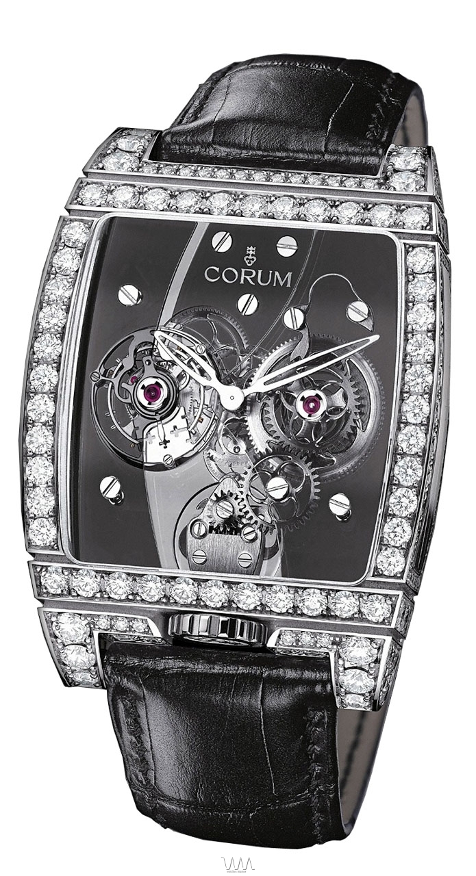 wristwatch Corum Golden Tourbillon Panoramique WG Diamond Grey Limited 66