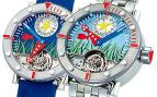 wristwatch Tourbillon Marine Blue Sea
