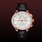 wristwatch Davidoff Chronograph red gold silvered dial