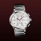 wristwatch Chronograph silvered dial