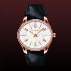 wristwatch Lady quartz red gold diamonds white mother of pearl