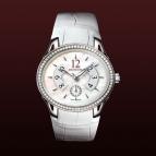 wristwatch Lady quartz diamonds white mother of pearl dial