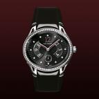 wristwatch Lady quartz diamonds black dial