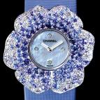 wristwatch Or blanc 18 carats / Pétales sertis diam & saphirs
