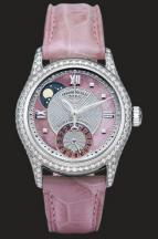 wristwatch Silvered guilloché and Pink MOP