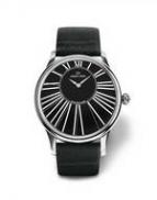 wristwatch Petite Heure Minute Medium Black Enamel